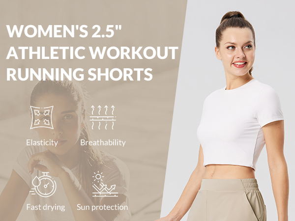 bfy014-athletic running shorts for women