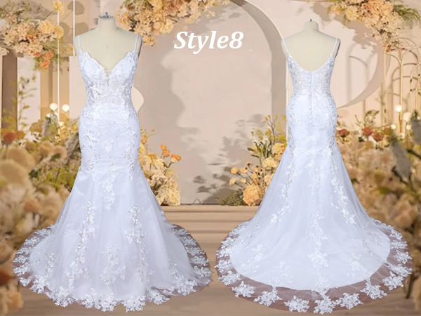 lace wedding dress for bride satin bridal gowns for women bride spagetti straps