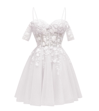 Lace Applique Homecoming Dresses