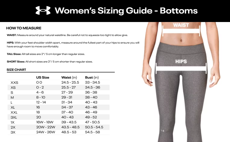 Women&amp;amp;amp;#39;s Size Chart - Bottoms