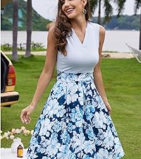 white and blue ｓｕｍｍｅｒ　ｄｒｅｓｓｅｓ　ｆｏｒ　ｗｏｍｅｎ　ｗｉｔｈ　ｐｏｃｋｅｔ