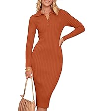 womens button sweater dress