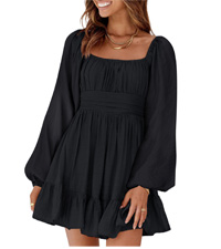 Long Lantern Sleeve Dress