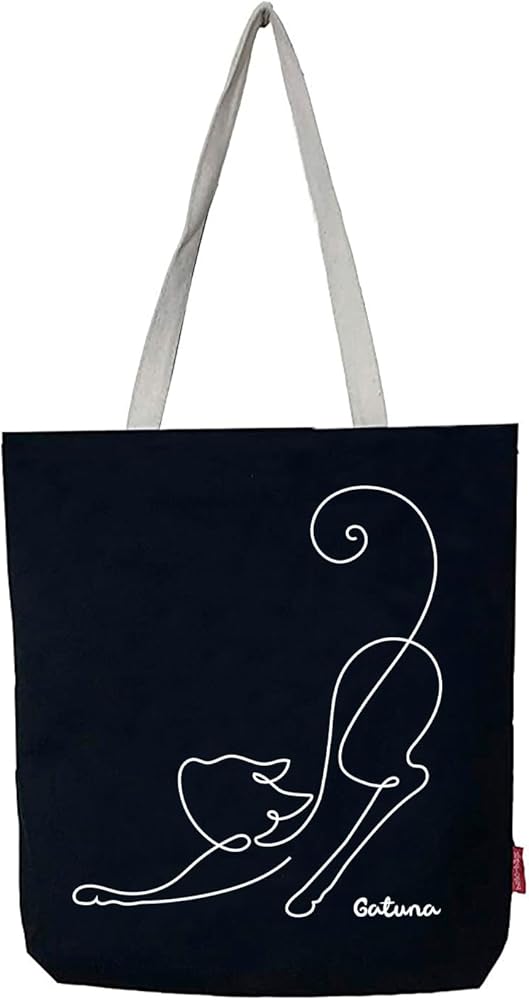 Women's Fabric and Beach Bag, Black, 3738 cm